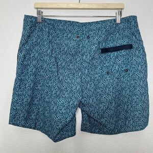 Zachary Prell Swim Trunks 36x7 XXL Shorts Back Pocket Zip Closure Built-in Brief